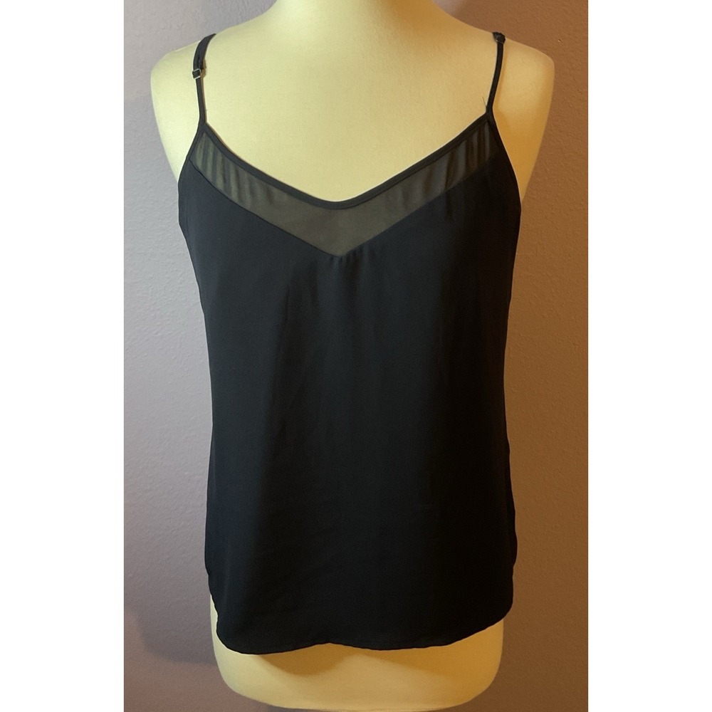 Banana Republic Navy Blue Sleeveless Blouse Tank Top Adjustable Straps Size 8